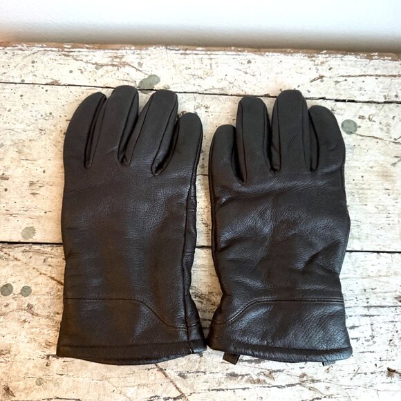 Black DEERSKIN Lined Boot Leather Gloves, Size Medium 304623 - Picture 4 of 6